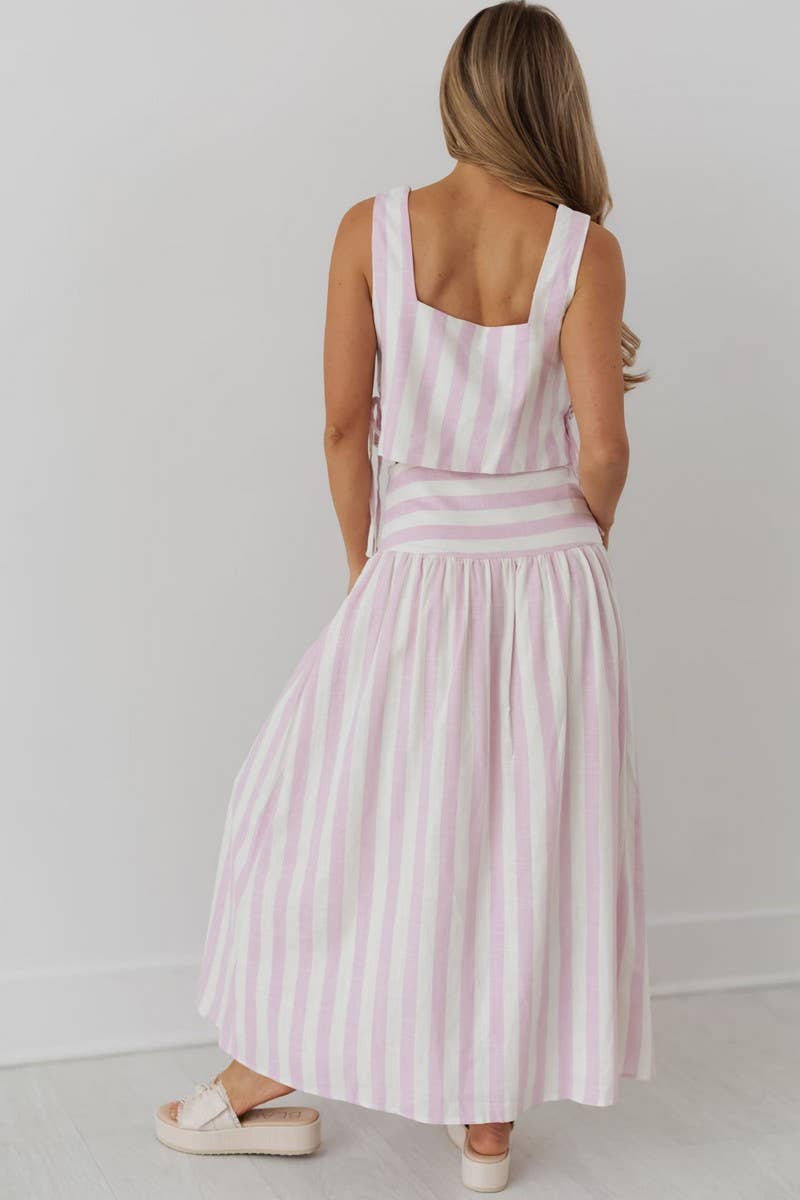 The Ellie: Striped Maxi Set