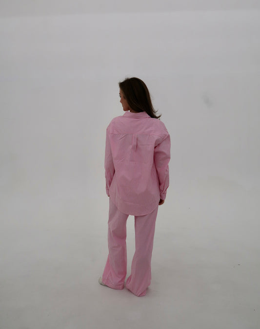 The Isla: Button Up Pinstripe Set