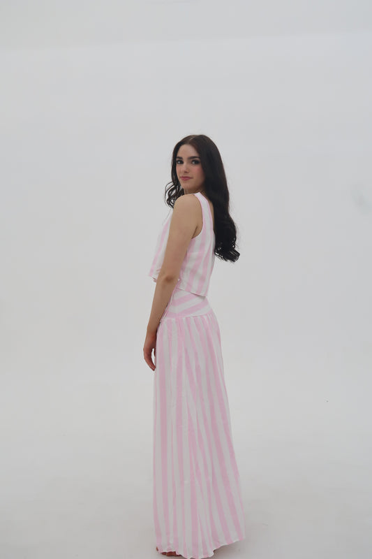 The Ellie: Striped Maxi Set