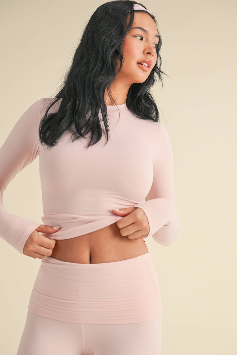 The Rosie: Long Sleeve Knit Jersey Top