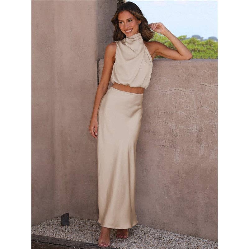 The Gabrielle: Sleeveless Maxi Set