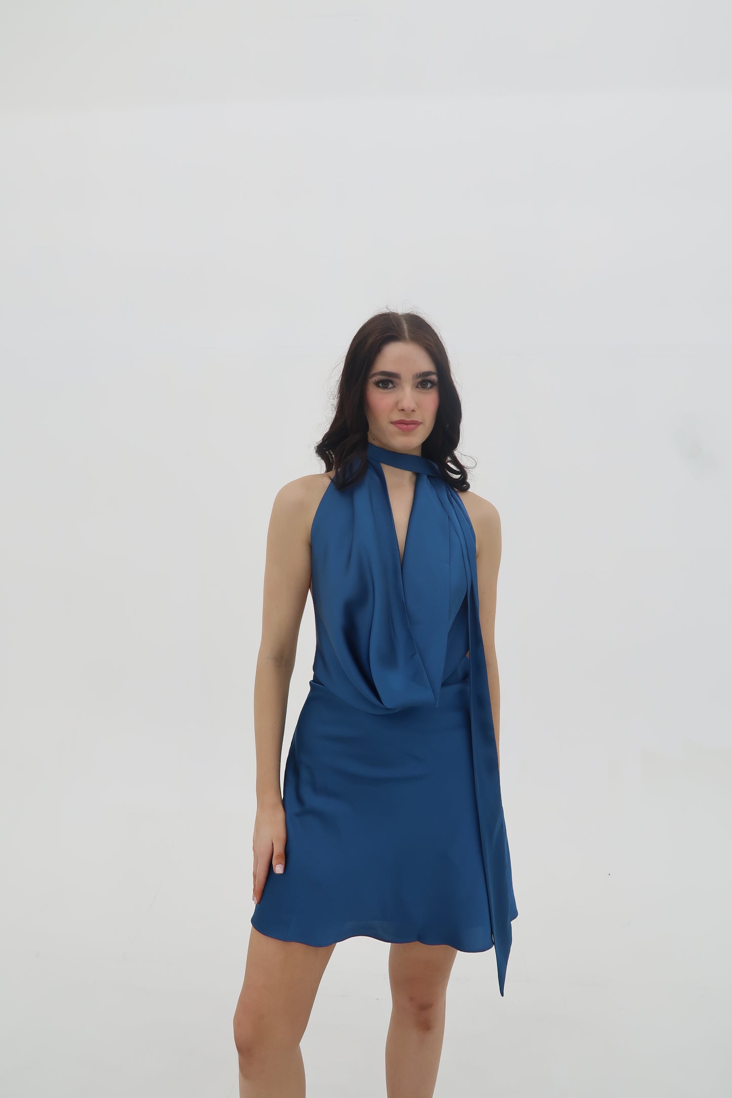 The Gianna: Cowl Neck Mini Dress