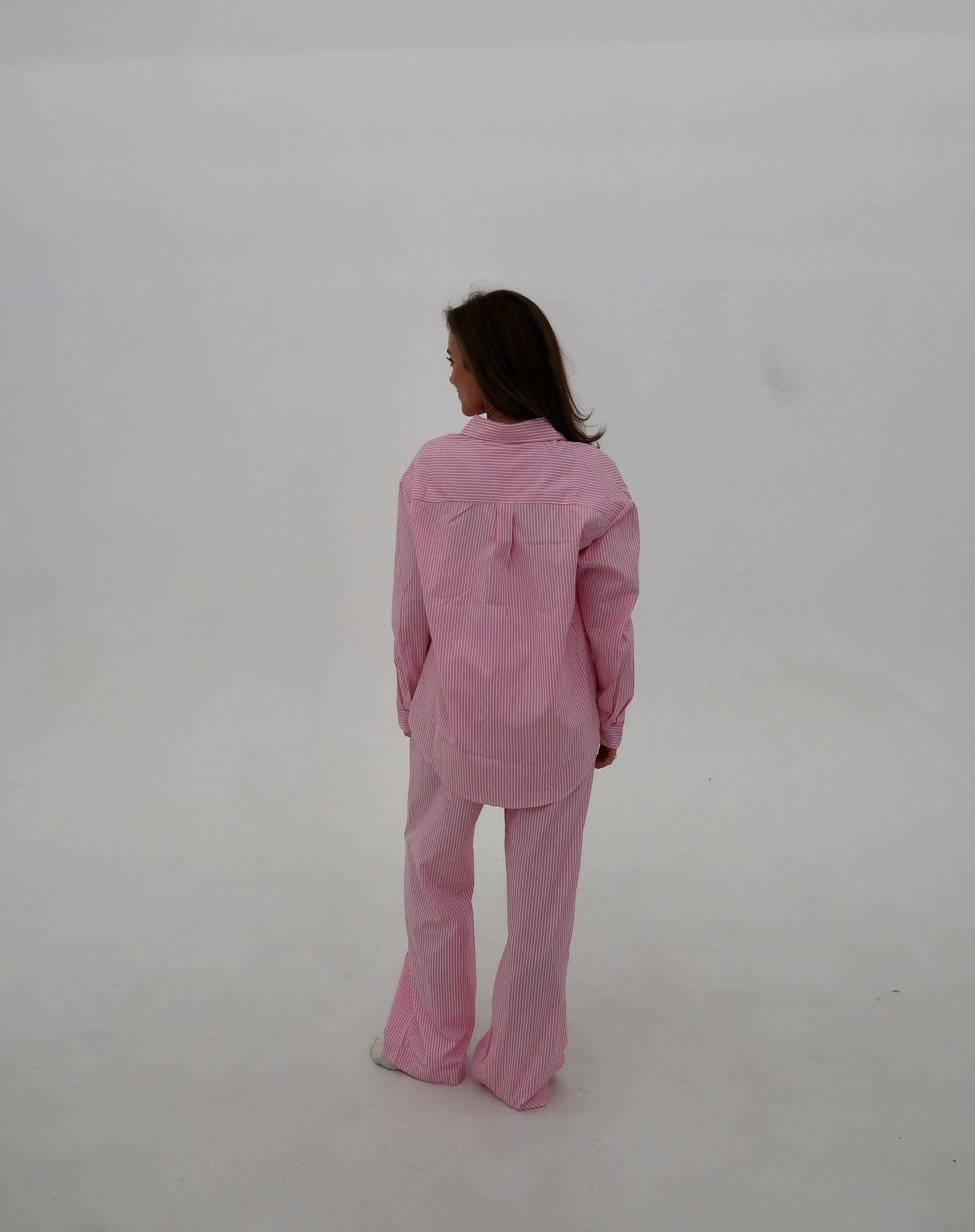 The Isla: Button Up Pinstripe Set