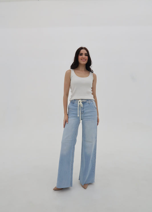 The Sydney Jean: Waist Cinch Tie